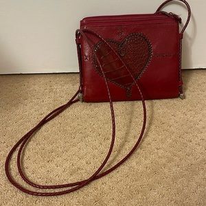 Vintage Brighton red crossbody purse